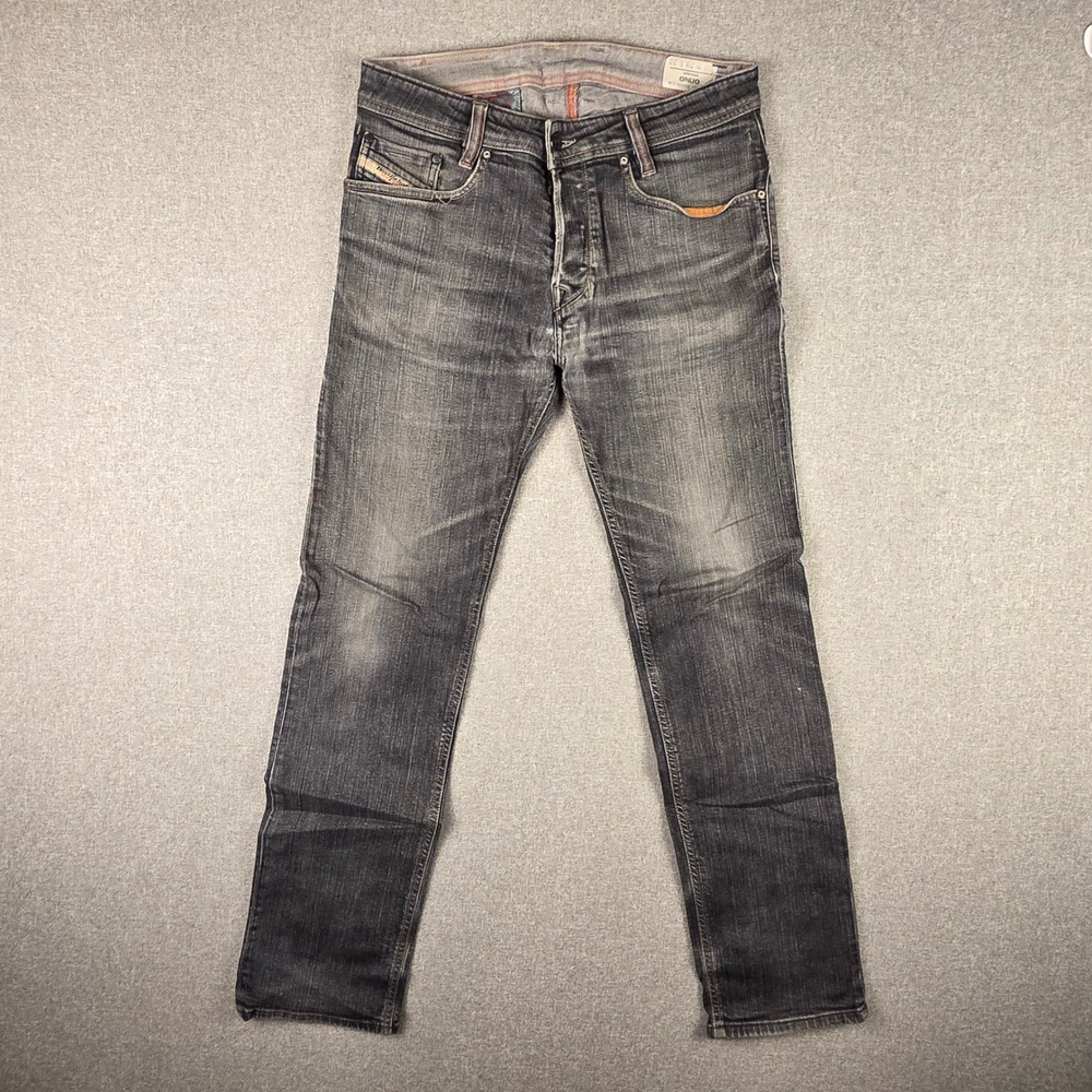 Rare Diesel Onijo Slim Straight Stretch Jeans Dark Grey Wash Made in Italy 29x32